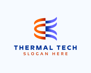 Thermal HVAC Temperature logo design