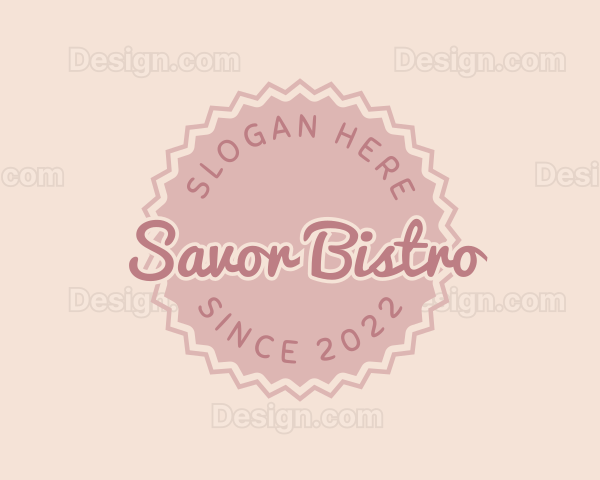 Pink Baking Pastry Logo