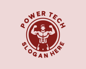 Strong Fitness Man Logo