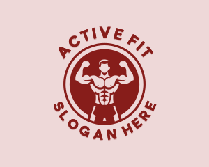 Strong Fitness Man logo design