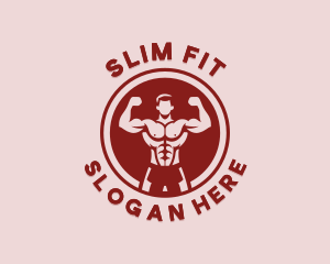 Strong Fitness Man logo design