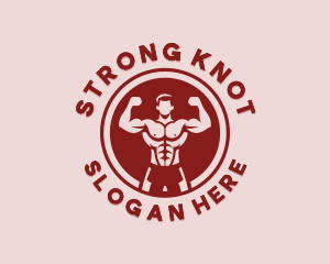 Strong Fitness Man logo design