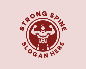 Strong Fitness Man logo design