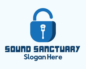 Locksmith Acoustic Guitar  logo design