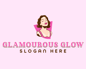 Retro Woman Pinup logo design