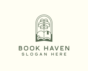 Tree Book Library Training logo design