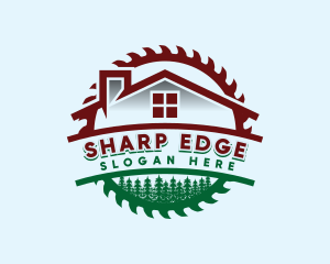 House Construction Saw logo design