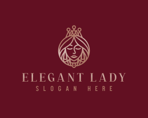 Queen Lady Crown logo design