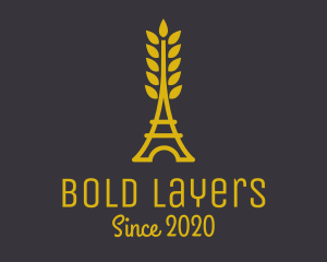 Gold Wheat French Bakery logo design