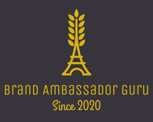 Gold Wheat French Bakery logo design