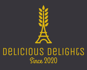 Gold Wheat French Bakery logo design