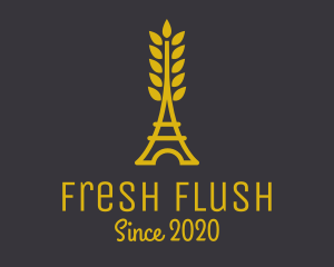 Gold Wheat French Bakery logo design