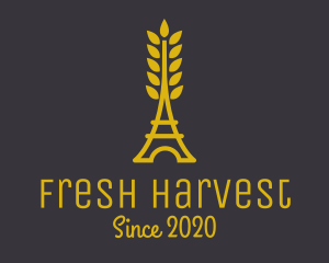 Gold Wheat French Bakery logo design