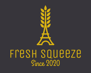 Gold Wheat French Bakery logo design