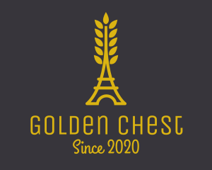 Gold Wheat French Bakery logo design