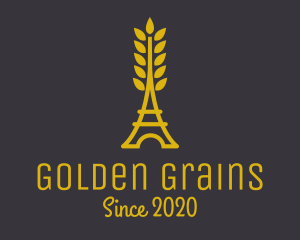 Gold Wheat French Bakery logo design