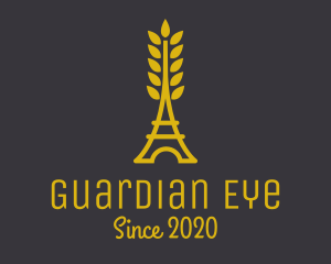 Gold Wheat French Bakery logo design