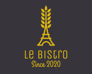 Gold Wheat French Bakery logo design