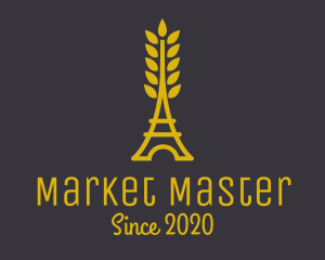 Gold Wheat French Bakery logo design