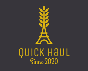 Gold Wheat French Bakery logo design