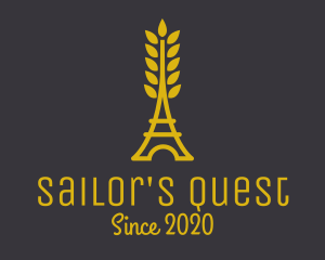 Gold Wheat French Bakery logo design