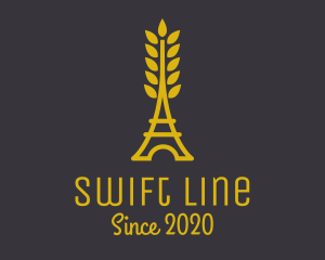 Gold Wheat French Bakery logo design