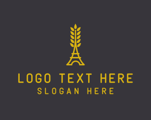 Gold Wheat French Bakery logo design