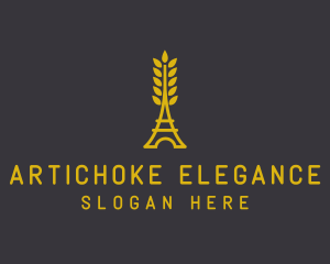 Gold Wheat French Bakery logo design