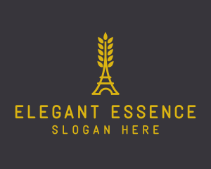 Gold Wheat French Bakery logo design