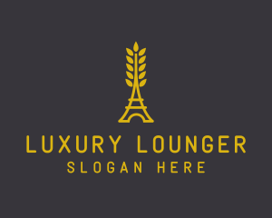 Gold Wheat French Bakery logo design