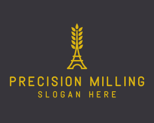 Gold Wheat French Bakery logo design