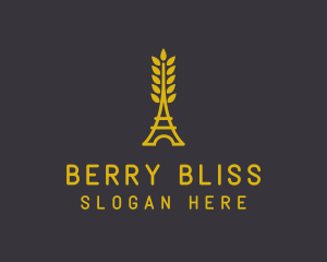 Gold Wheat French Bakery logo design