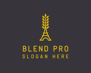 Gold Wheat French Bakery logo design