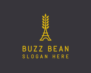 Gold Wheat French Bakery logo design