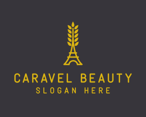 Gold Wheat French Bakery logo design