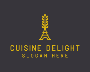 Gold Wheat French Bakery logo design