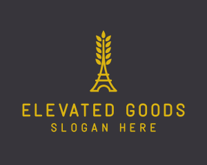 Gold Wheat French Bakery logo design