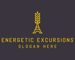 Gold Wheat French Bakery logo design