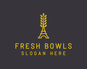 Gold Wheat French Bakery logo design