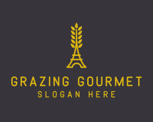 Gold Wheat French Bakery logo design