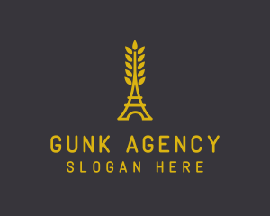 Gold Wheat French Bakery logo design