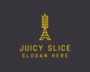 Gold Wheat French Bakery logo design