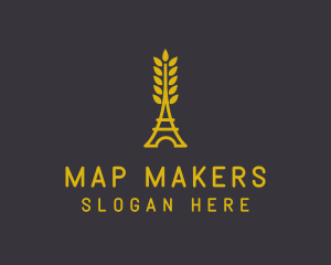 Gold Wheat French Bakery logo design