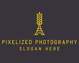 Gold Wheat French Bakery logo design