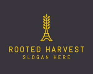 Gold Wheat French Bakery logo design