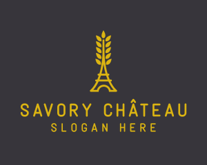 Gold Wheat French Bakery logo design