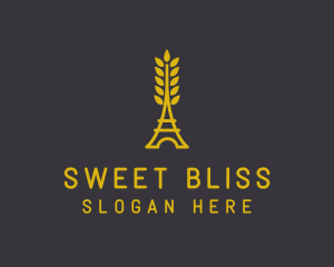 Gold Wheat French Bakery logo design