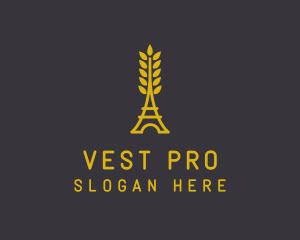 Gold Wheat French Bakery logo design