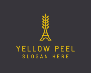 Gold Wheat French Bakery logo design