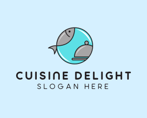 Fish Restaurant Bell logo design